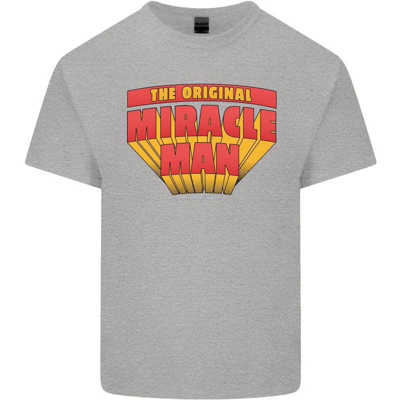 Father's Day The Original Miracle Man Mens Cotton T-Shirt Tee Top Sports Grey