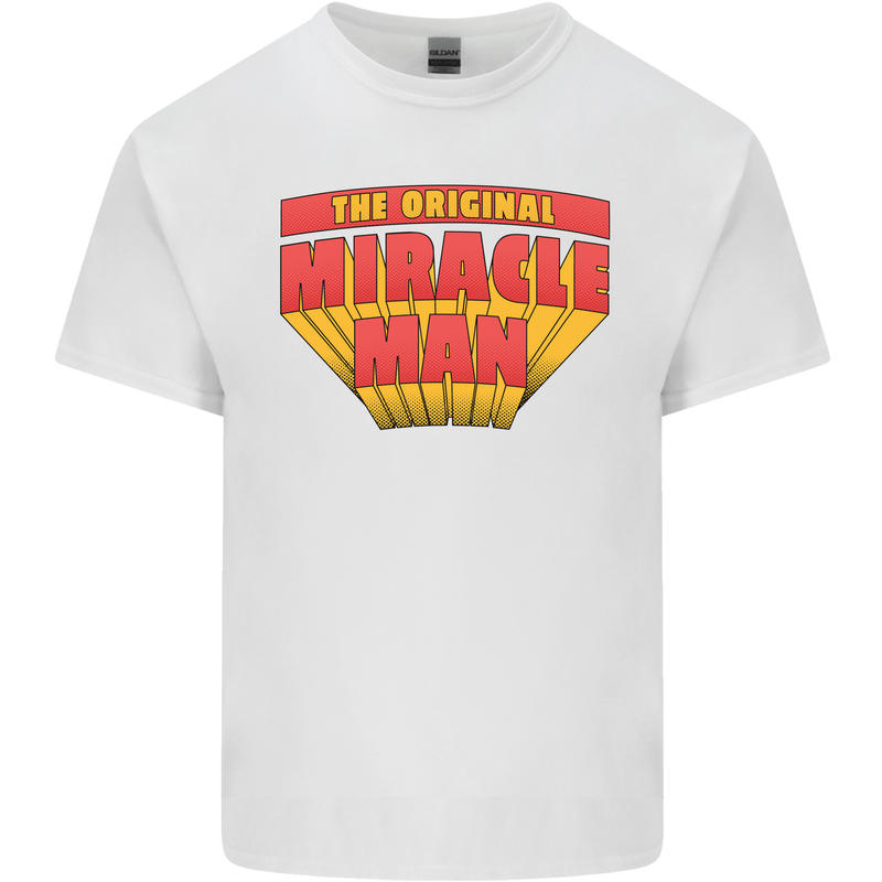 Father's Day The Original Miracle Man Mens Cotton T-Shirt Tee Top White