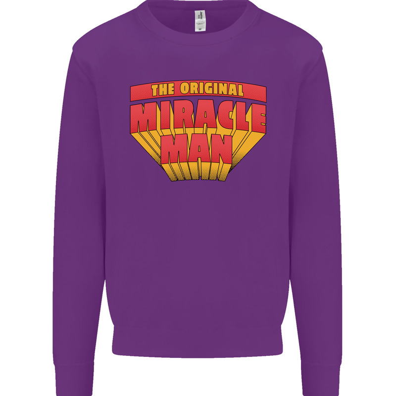 Father's Day The Original Miracle Man Mens Sweatshirt Jumper Purple