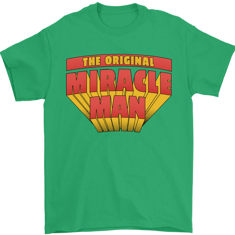 Father's Day The Original Miracle Man Mens T-Shirt Cotton Gildan Irish Green