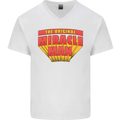 Father's Day The Original Miracle Man Mens V-Neck Cotton T-Shirt White