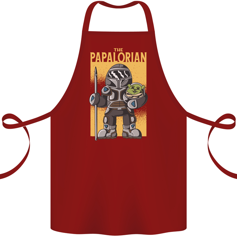 Father's Day The Papalorian Funny Papa Cotton Apron 100% Organic Maroon