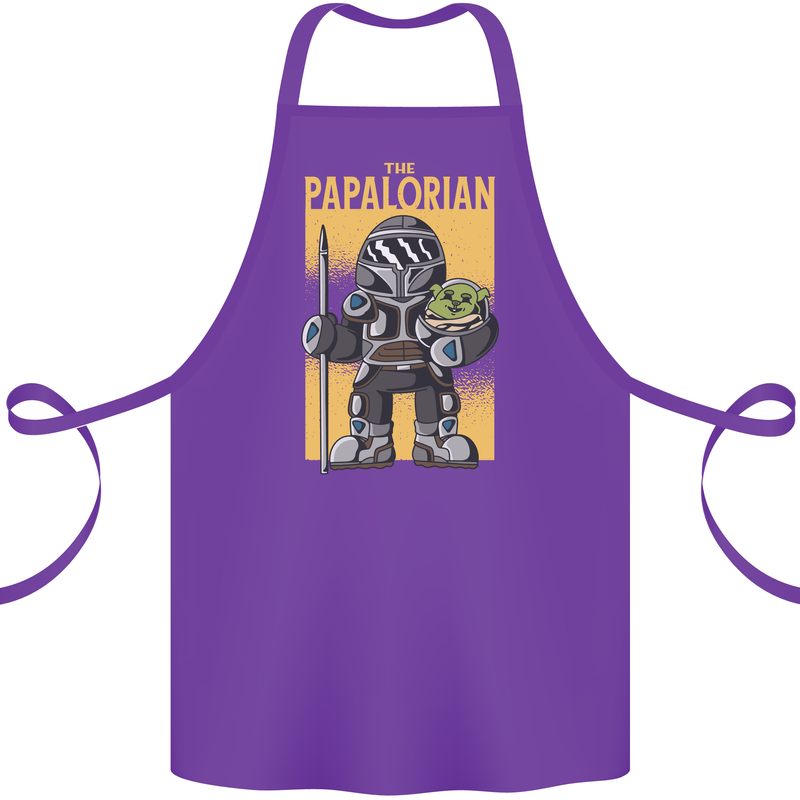 Father's Day The Papalorian Funny Papa Cotton Apron 100% Organic Purple