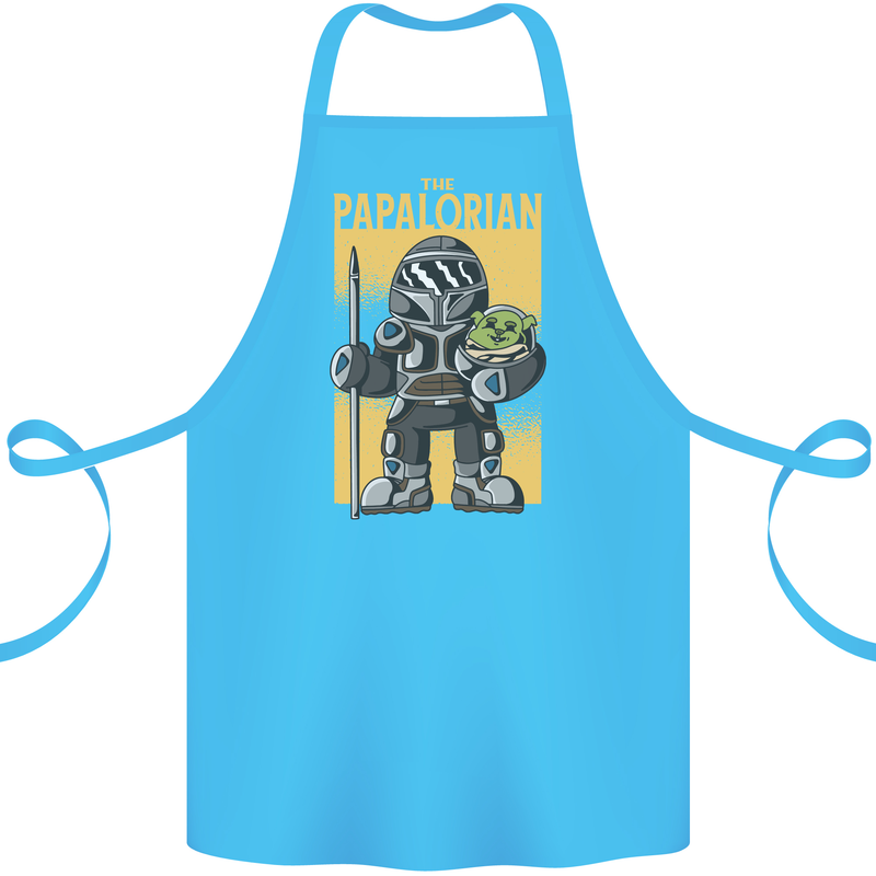 Father's Day The Papalorian Funny Papa Cotton Apron 100% Organic Turquoise