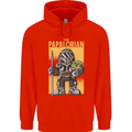 Father's Day The Papalorian Funny Papa Mens 80% Cotton Hoodie Bright Red