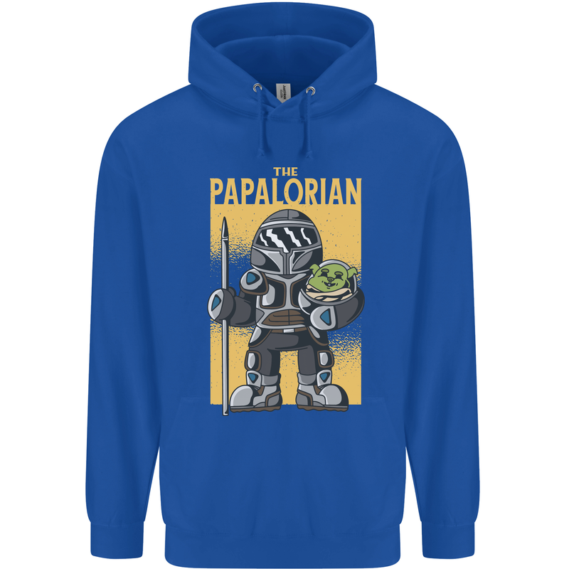 Father's Day The Papalorian Funny Papa Mens 80% Cotton Hoodie Royal Blue
