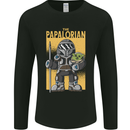Father's Day The Papalorian Funny Papa Mens Long Sleeve T-Shirt Black
