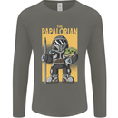 Father's Day The Papalorian Funny Papa Mens Long Sleeve T-Shirt Charcoal
