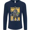 Father's Day The Papalorian Funny Papa Mens Long Sleeve T-Shirt Navy Blue
