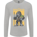 Father's Day The Papalorian Funny Papa Mens Long Sleeve T-Shirt Sports Grey