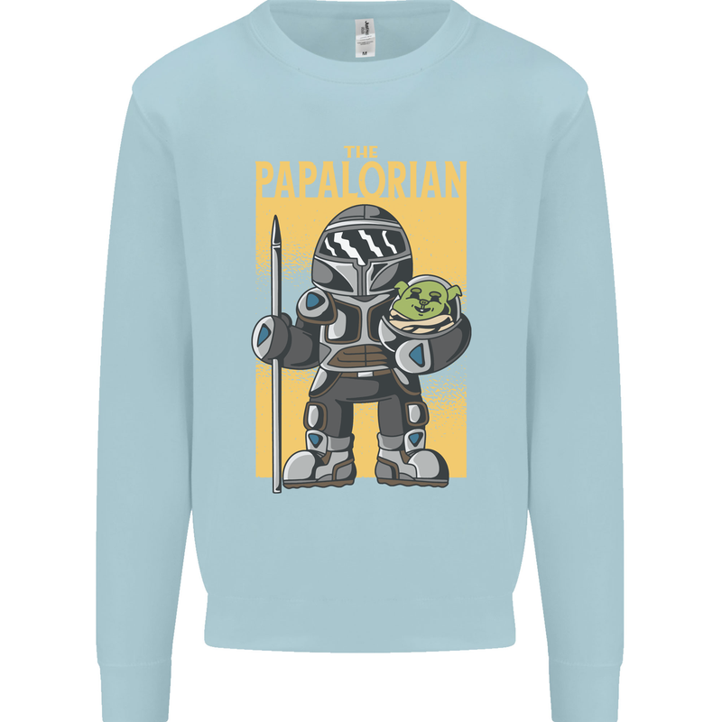 Father's Day The Papalorian Funny Papa Mens Sweatshirt Jumper Light Blue