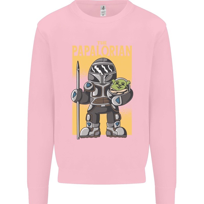 Father's Day The Papalorian Funny Papa Mens Sweatshirt Jumper Light Pink