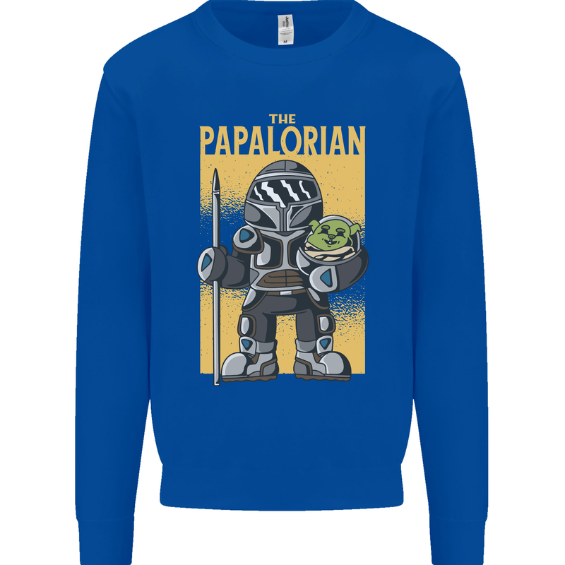 Father's Day The Papalorian Funny Papa Mens Sweatshirt Jumper Royal Blue