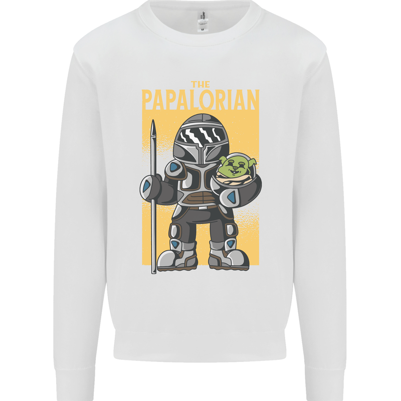 Father's Day The Papalorian Funny Papa Mens Sweatshirt Jumper White