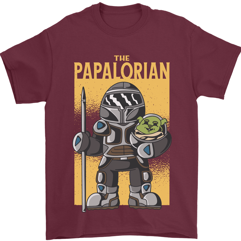 Father's Day The Papalorian Funny Papa Mens T-Shirt Cotton Gildan Maroon