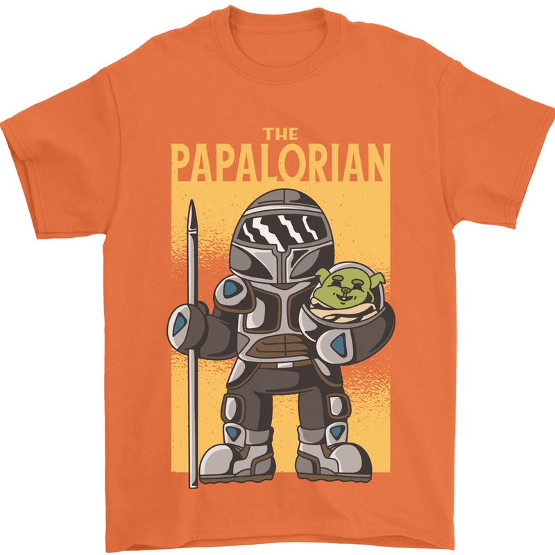 Father's Day The Papalorian Funny Papa Mens T-Shirt Cotton Gildan Orange