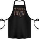 Father's Day World's Greatest Farter Funny Cotton Apron 100% Organic Black