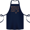 Father's Day World's Greatest Farter Funny Cotton Apron 100% Organic Navy Blue