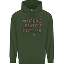 Father's Day World's Greatest Farter Funny Mens 80% Cotton Hoodie Forest Green