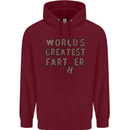 Father's Day World's Greatest Farter Funny Mens 80% Cotton Hoodie Maroon