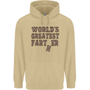 Father's Day World's Greatest Farter Funny Mens 80% Cotton Hoodie Sand