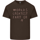 Father's Day World's Greatest Farter Funny Mens Cotton T-Shirt Tee Top Dark Chocolate