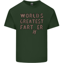 Father's Day World's Greatest Farter Funny Mens Cotton T-Shirt Tee Top Forest Green