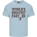 Father's Day World's Greatest Farter Funny Mens Cotton T-Shirt Tee Top Light Blue