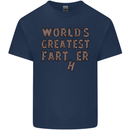Father's Day World's Greatest Farter Funny Mens Cotton T-Shirt Tee Top Navy Blue