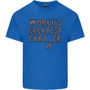 Father's Day World's Greatest Farter Funny Mens Cotton T-Shirt Tee Top Royal Blue