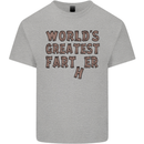 Father's Day World's Greatest Farter Funny Mens Cotton T-Shirt Tee Top Sports Grey