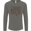 Father's Day World's Greatest Farter Funny Mens Long Sleeve T-Shirt Charcoal