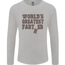 Father's Day World's Greatest Farter Funny Mens Long Sleeve T-Shirt Sports Grey