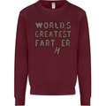 Father's Day World's Greatest Farter Funny Mens Sweatshirt Jumper Maroon