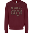 Father's Day World's Greatest Farter Funny Mens Sweatshirt Jumper Maroon