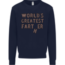 Father's Day World's Greatest Farter Funny Mens Sweatshirt Jumper Navy Blue