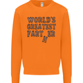 Father's Day World's Greatest Farter Funny Mens Sweatshirt Jumper Orange