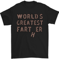 Father's Day World's Greatest Farter Funny Mens T-Shirt Cotton Gildan Black