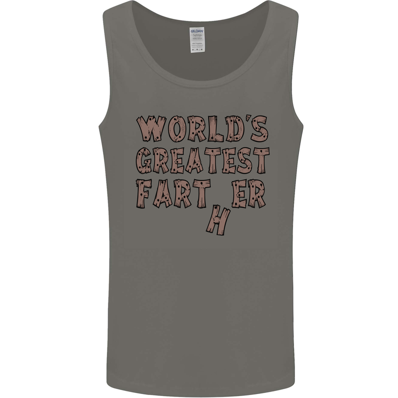 Father's Day World's Greatest Farter Funny Mens Vest Tank Top Charcoal
