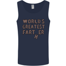 Father's Day World's Greatest Farter Funny Mens Vest Tank Top Navy Blue