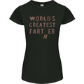 Father's Day World's Greatest Farter Funny Womens Petite Cut T-Shirt Black