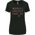 Father's Day World's Greatest Farter Funny Womens Wider Cut T-Shirt Black