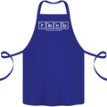 Father's Day the Element of Wisdom Dad Cotton Apron 100% Organic Royal Blue