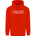 Father's Day the Element of Wisdom Dad Mens 80% Cotton Hoodie Bright Red