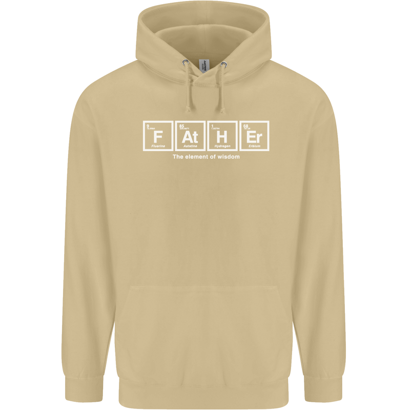 Father's Day the Element of Wisdom Dad Mens 80% Cotton Hoodie Sand