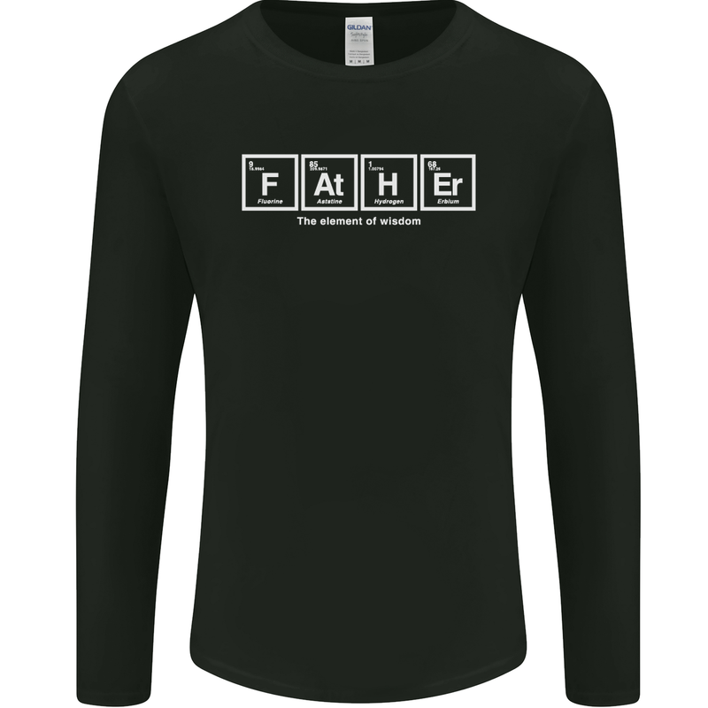 Father's Day the Element of Wisdom Dad Mens Long Sleeve T-Shirt Black