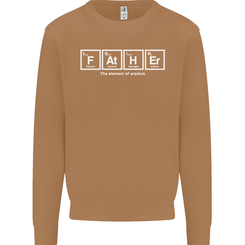 Father's Day the Element of Wisdom Dad Mens Sweatshirt Jumper Caramel Latte