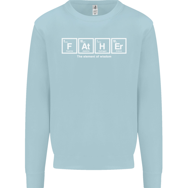 Father's Day the Element of Wisdom Dad Mens Sweatshirt Jumper Light Blue
