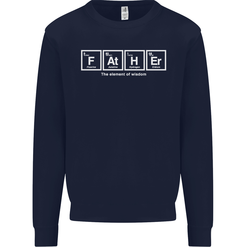 Father's Day the Element of Wisdom Dad Mens Sweatshirt Jumper Navy Blue