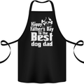 Fathers Day Best Dog Dad Funny Cotton Apron 100% Organic Black